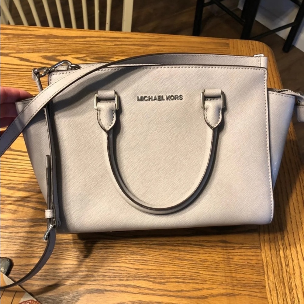 Michael Kors Selma grey satchel